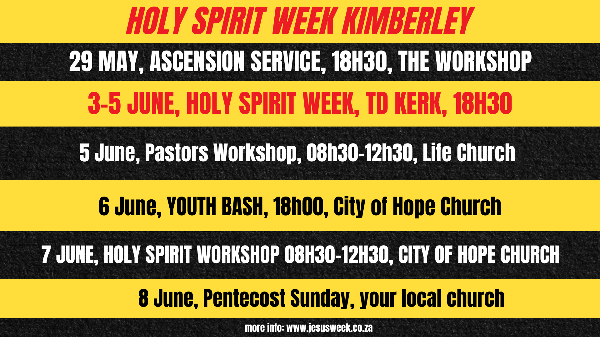 Holy Spirit week planning calender (2)